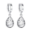 Opal Stone Flower 925 Sterling Silver Ladies Stud Earrings