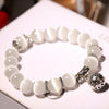 Weight Loss Magnet White Cat Eye Beads Bracelet