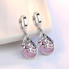 Opal Stone Flower 925 Sterling Silver Ladies Stud Earrings