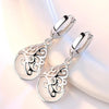 Opal Stone Flower 925 Sterling Silver Ladies Stud Earrings