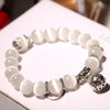 Weight Loss Magnet White Cat Eye Beads Bracelet