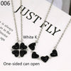 Four Clover Pendant Heart Necklace
