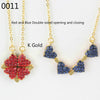 Four Clover Pendant Heart Necklace