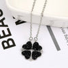 Four Clover Pendant Heart Necklace