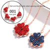 Four Clover Pendant Heart Necklace