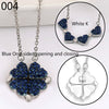 Four Clover Pendant Heart Necklace