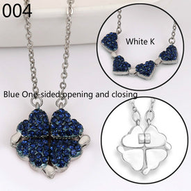 Four Clover Pendant Heart Necklace