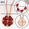 Four Clover Pendant Heart Necklace