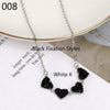 Four Clover Pendant Heart Necklace
