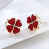 Four Clover Pendant Heart Necklace