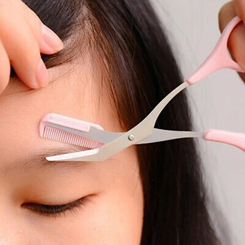 Eyebrow Trimmer Scissors with Comb