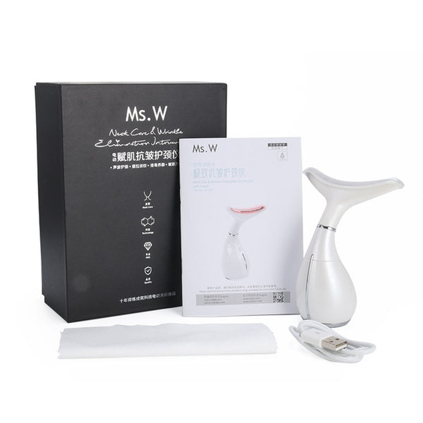 LED Photon Therapy Neck and Face Lifting Massager