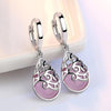 Opal Stone Flower 925 Sterling Silver Ladies Stud Earrings