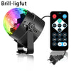 Sound Activated Rotating Disco Ball Party Lights Strobe Light 3W RGB LED Stage light