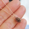 Timlee Simple Pine Nut Plant Specimen Pendant Necklace