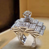 Trendy Crystal Ring Set Wedding Rings