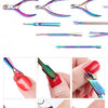 BORN PRETTY Nail Clipper Cutter Stainless Steel Rainbow Tweezer