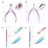 BORN PRETTY Nail Clipper Cutter Stainless Steel Rainbow Tweezer