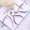 BORN PRETTY Nail Clipper Cutter Stainless Steel Rainbow Tweezer