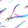 BORN PRETTY Nail Clipper Cutter Stainless Steel Rainbow Tweezer