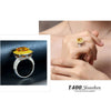 OneRain Luxury 100% 925 Sterling Silver Citrine Diamonds Wedding Engagement Ring