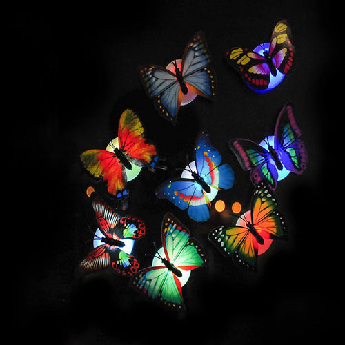 Color light Butterfly Wall Stickers easy installation night light