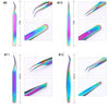 BORN PRETTY Nail Clipper Cutter Stainless Steel Rainbow Tweezer