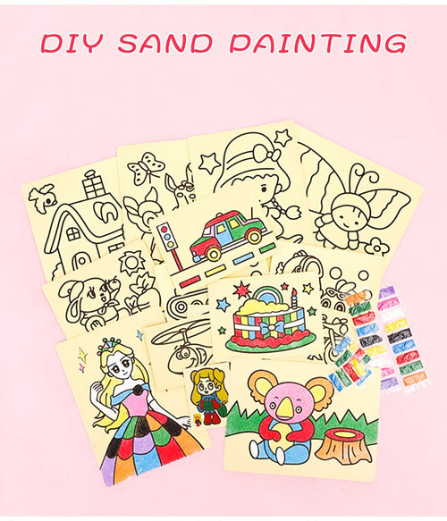 Creative DIY Sand Painting Kids Montessori Toys