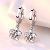 Rose Flower Cubic Zirconia 925 Sterling Silver Female Stud Earrings