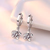 Rose Flower Cubic Zirconia 925 Sterling Silver Female Stud Earrings
