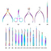 BORN PRETTY Nail Clipper Cutter Stainless Steel Rainbow Tweezer