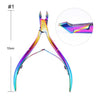 BORN PRETTY Nail Clipper Cutter Stainless Steel Rainbow Tweezer