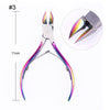 BORN PRETTY Nail Clipper Cutter Stainless Steel Rainbow Tweezer