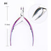 BORN PRETTY Nail Clipper Cutter Stainless Steel Rainbow Tweezer