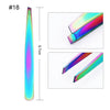 BORN PRETTY Nail Clipper Cutter Stainless Steel Rainbow Tweezer