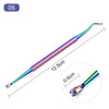 BORN PRETTY Nail Clipper Cutter Stainless Steel Rainbow Tweezer