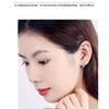 925 sterling silver Stud Earring Blue Zircon Cat Claw Design Earrings