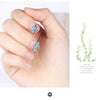 925 sterling silver Stud Earring Blue Zircon Cat Claw Design Earrings