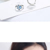 925 sterling silver Stud Earring Blue Zircon Cat Claw Design Earrings