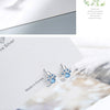 925 sterling silver Stud Earring Blue Zircon Cat Claw Design Earrings