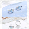 925 sterling silver Stud Earring Blue Zircon Cat Claw Design Earrings