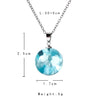 Chic Transparent Resin Rould Ball Moon Pendant Necklace