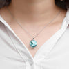 Chic Transparent Resin Rould Ball Moon Pendant Necklace
