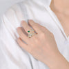 Fashion personality leopard head design gold zircon wedding ring