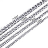 Jiayiqi 5-11 mm Men Chain Bracelet Stainless Steel Curb Cuban Link Chain Bangle