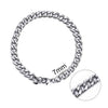 Jiayiqi 5-11 mm Men Chain Bracelet Stainless Steel Curb Cuban Link Chain Bangle