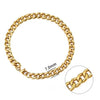 Jiayiqi 5-11 mm Men Chain Bracelet Stainless Steel Curb Cuban Link Chain Bangle