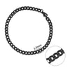 Jiayiqi 5-11 mm Men Chain Bracelet Stainless Steel Curb Cuban Link Chain Bangle