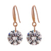 Hot Selling Lady Elegant Fashion Noble Zircon Crystal Dangle Drop Earrings