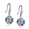 Hot Selling Lady Elegant Fashion Noble Zircon Crystal Dangle Drop Earrings
